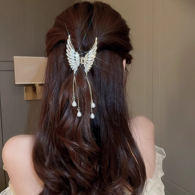Best Elegant High-grade Golden Pearl Tassel Hairpin