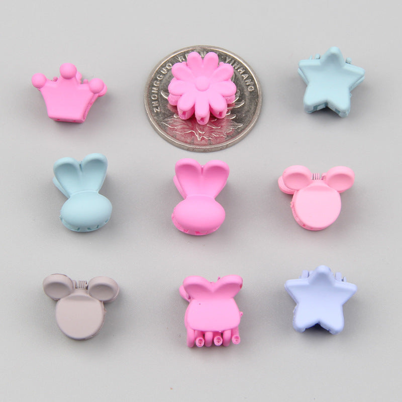 Children's Cartoon Small Hair Clip Mini Cute Frosted Clip Colorful Hairpin Does Not Hurt Hair Clip Small Jaw Clip