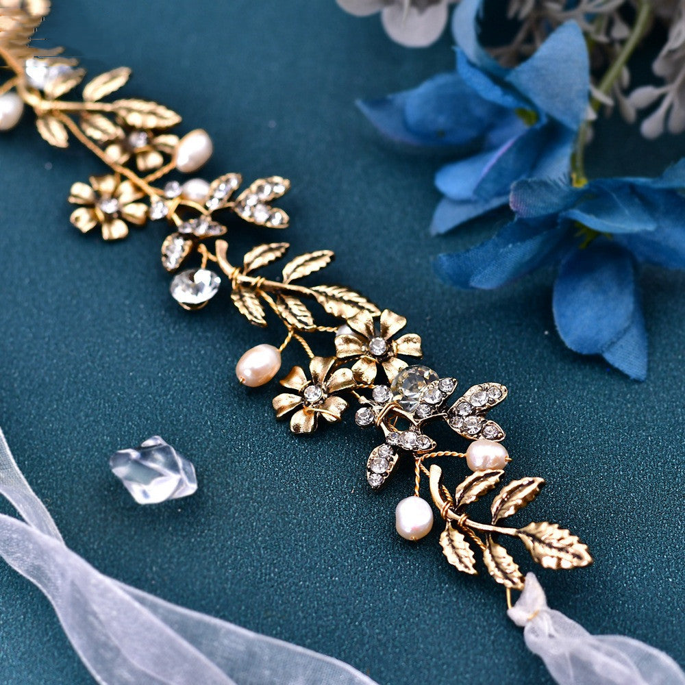 Best Freshwater Pearl Leaf Design Hair Band