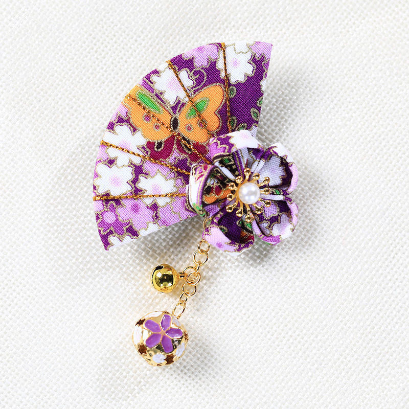 Cute Japanese Cherry Blossom Hairpin With Bells