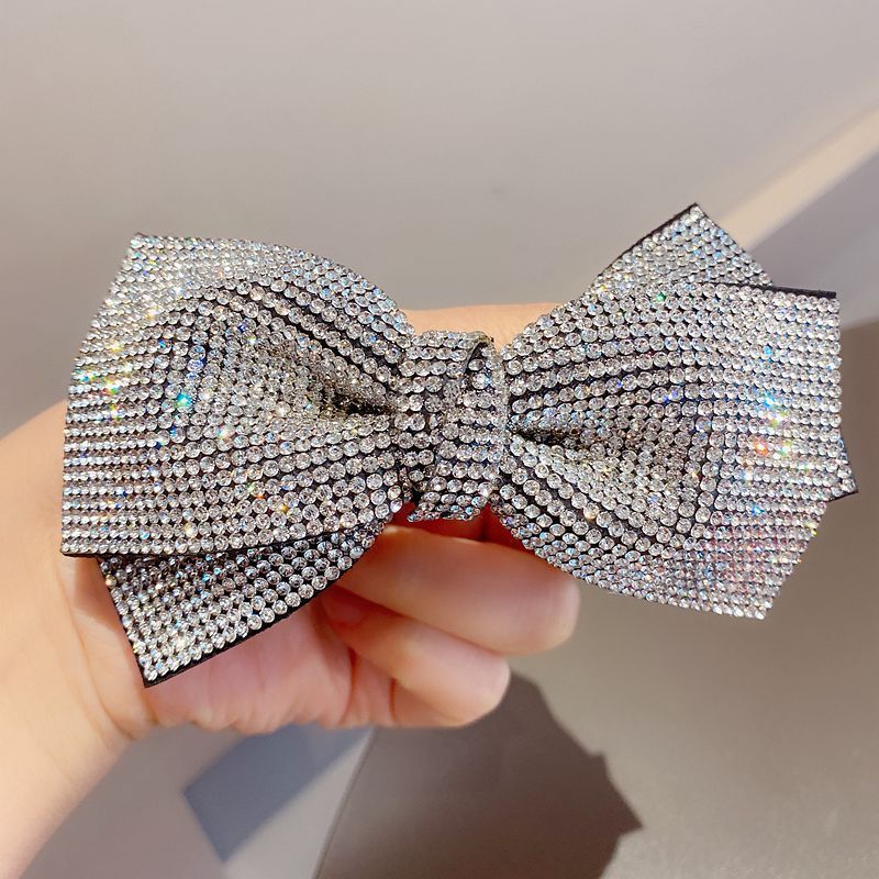 Women's Fashion Rhinestone Double Bow Hair Clip