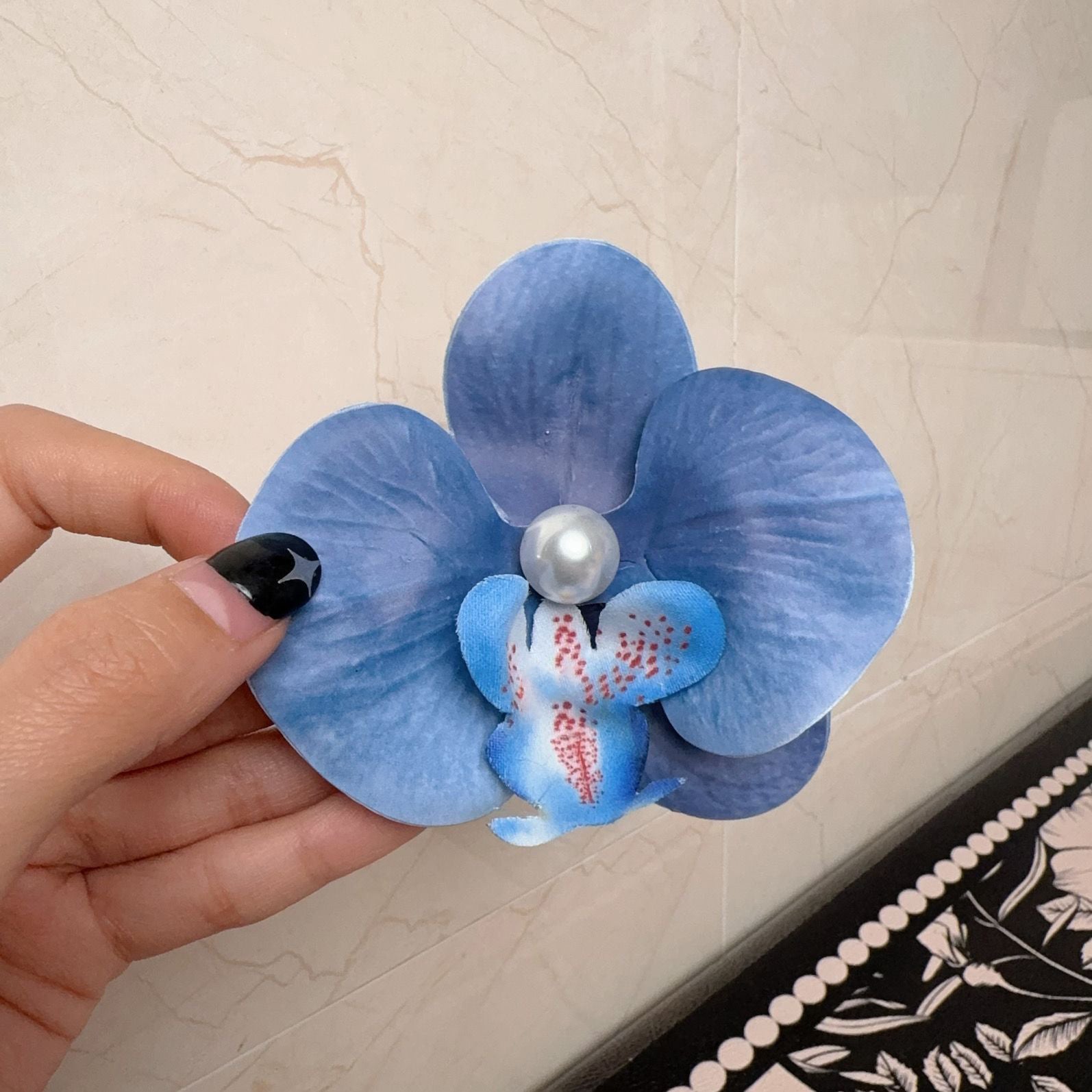 Korean Sweet Romantic Purple Phalaenopsis Flower Hairpin For Women Girls Trendy Hair Clip Claw 2024 New Barrettes Charm Headwear
