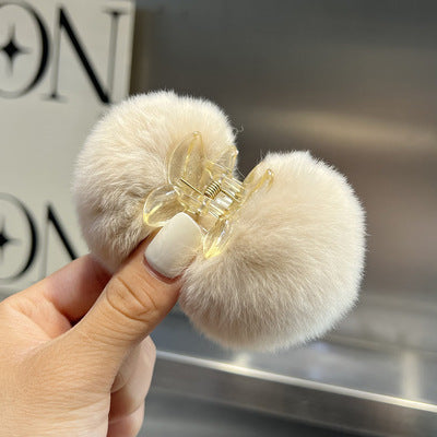 Elegant Pompons Barrettes Back Head