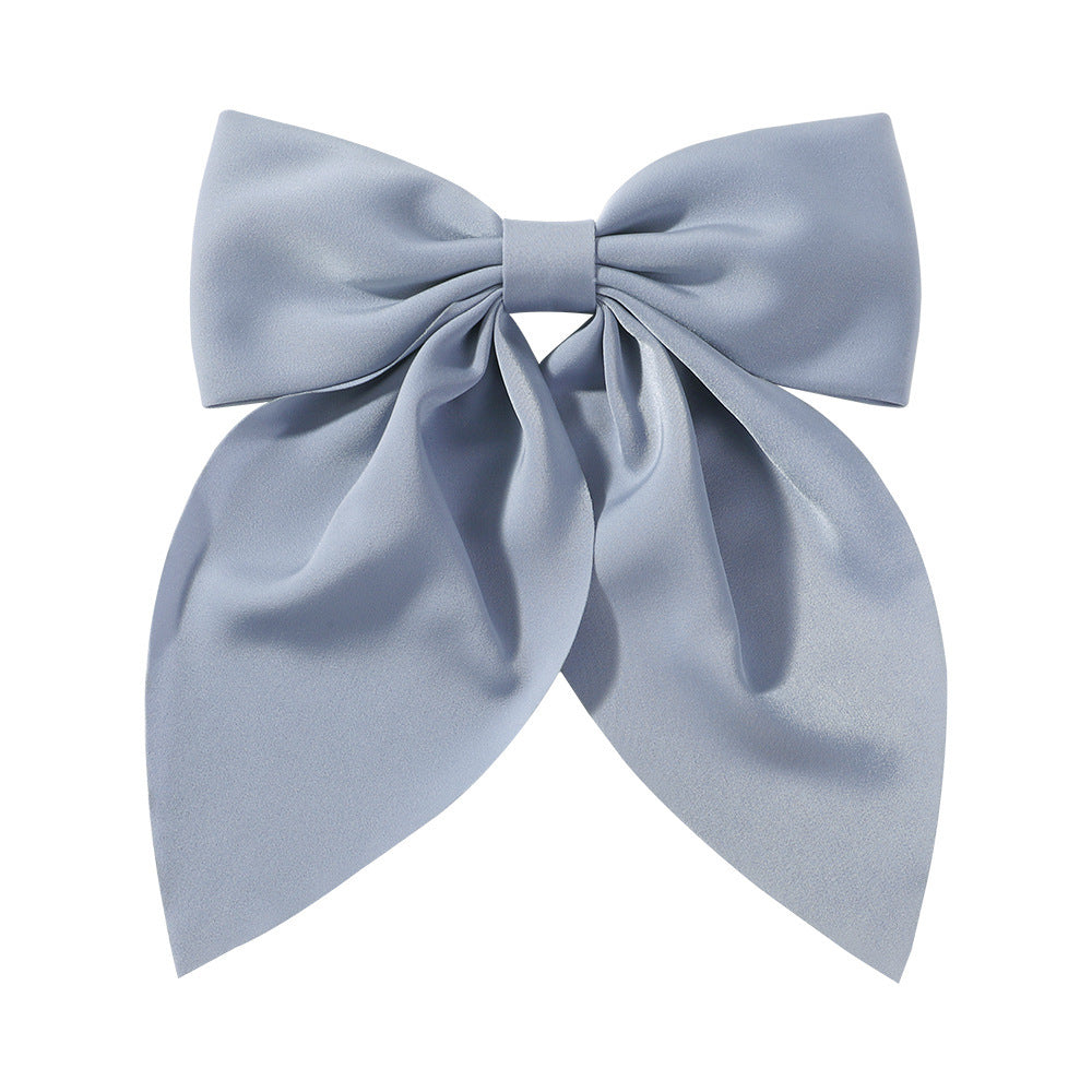 Women's Fashion Solid Color Large Bow Barrettes