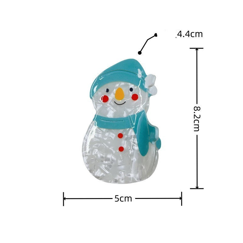 Christmas Cute Ice Man Barrettes