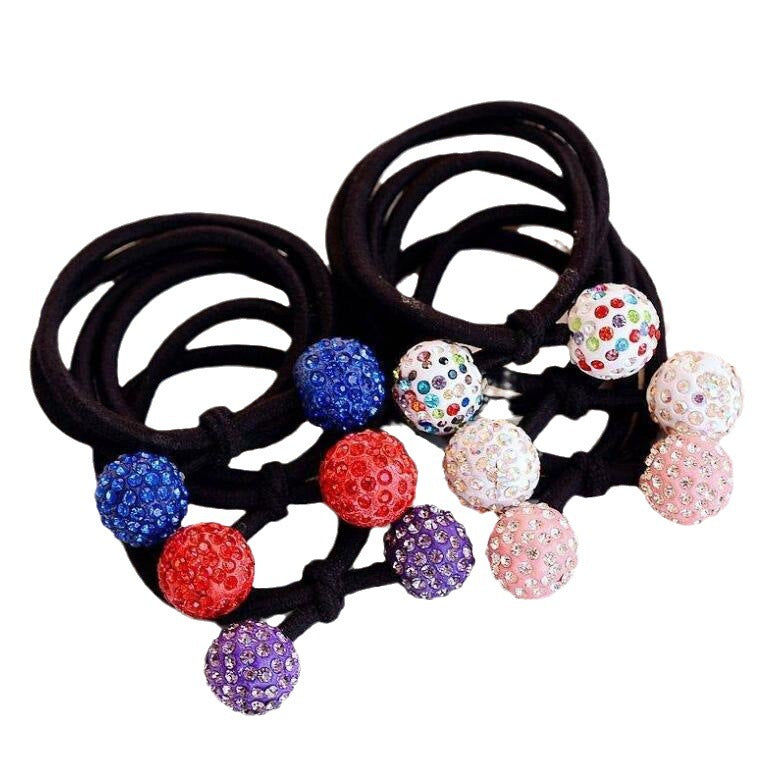 Rhinestone Ball Hair Ring Hair Accessories  Sweet Hair Elastic Band