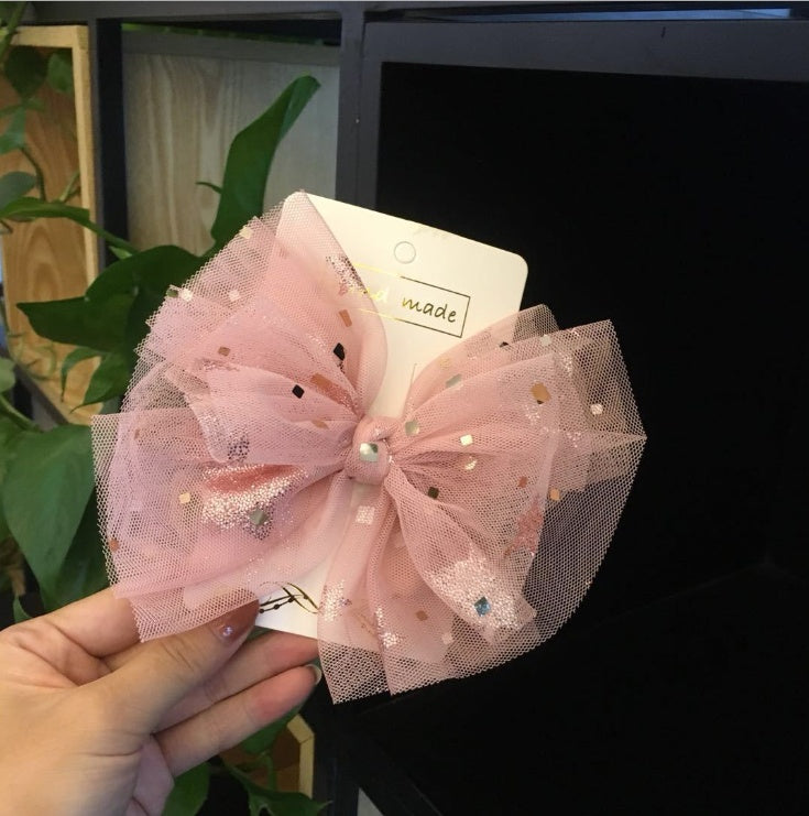 Korean Yarn Big Bow Hair Clip