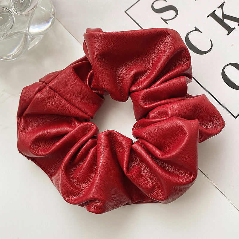 Leather Pig Large Intestine Hair Ring Female Summer Net Red