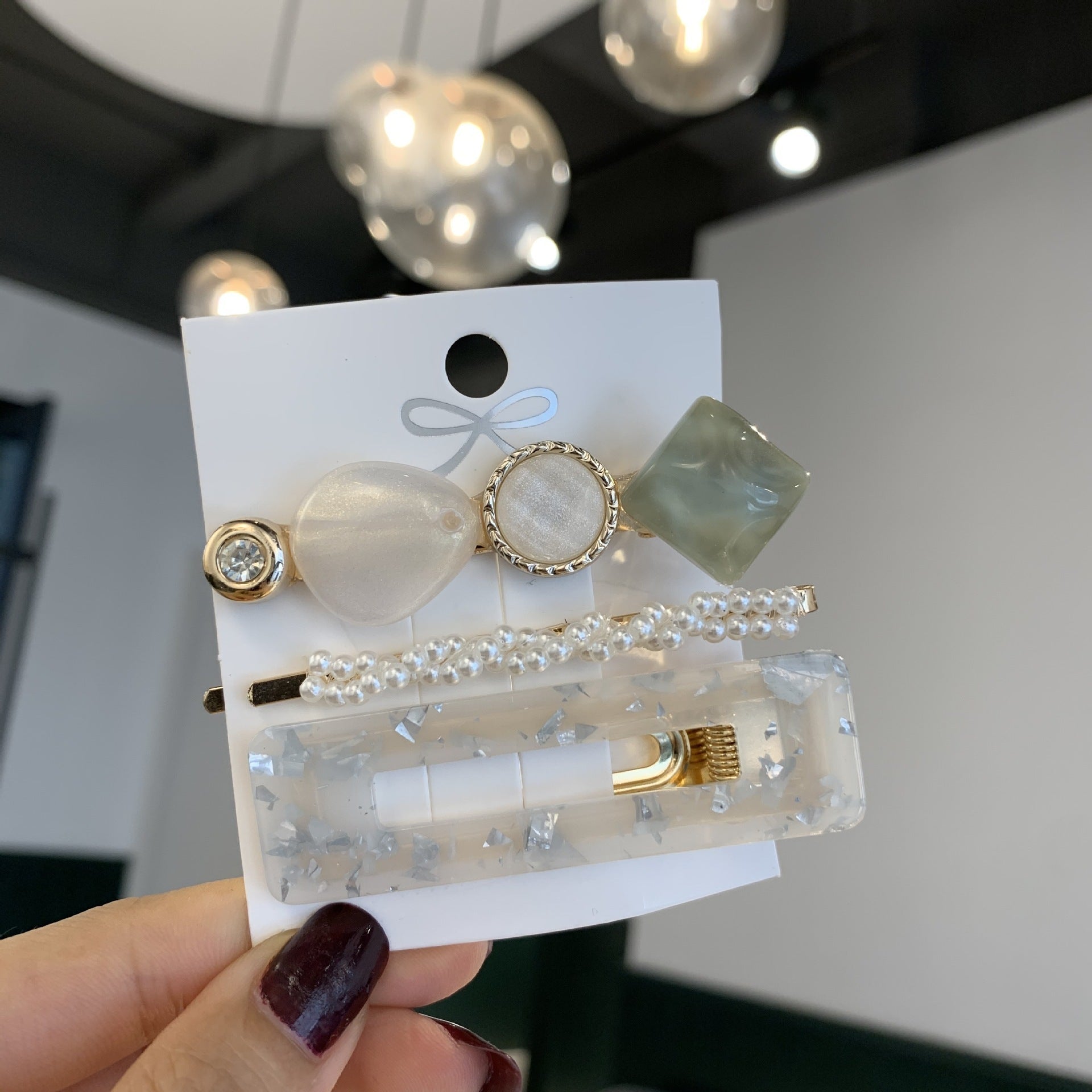 Pearl set hair clip bobby pins hair pins