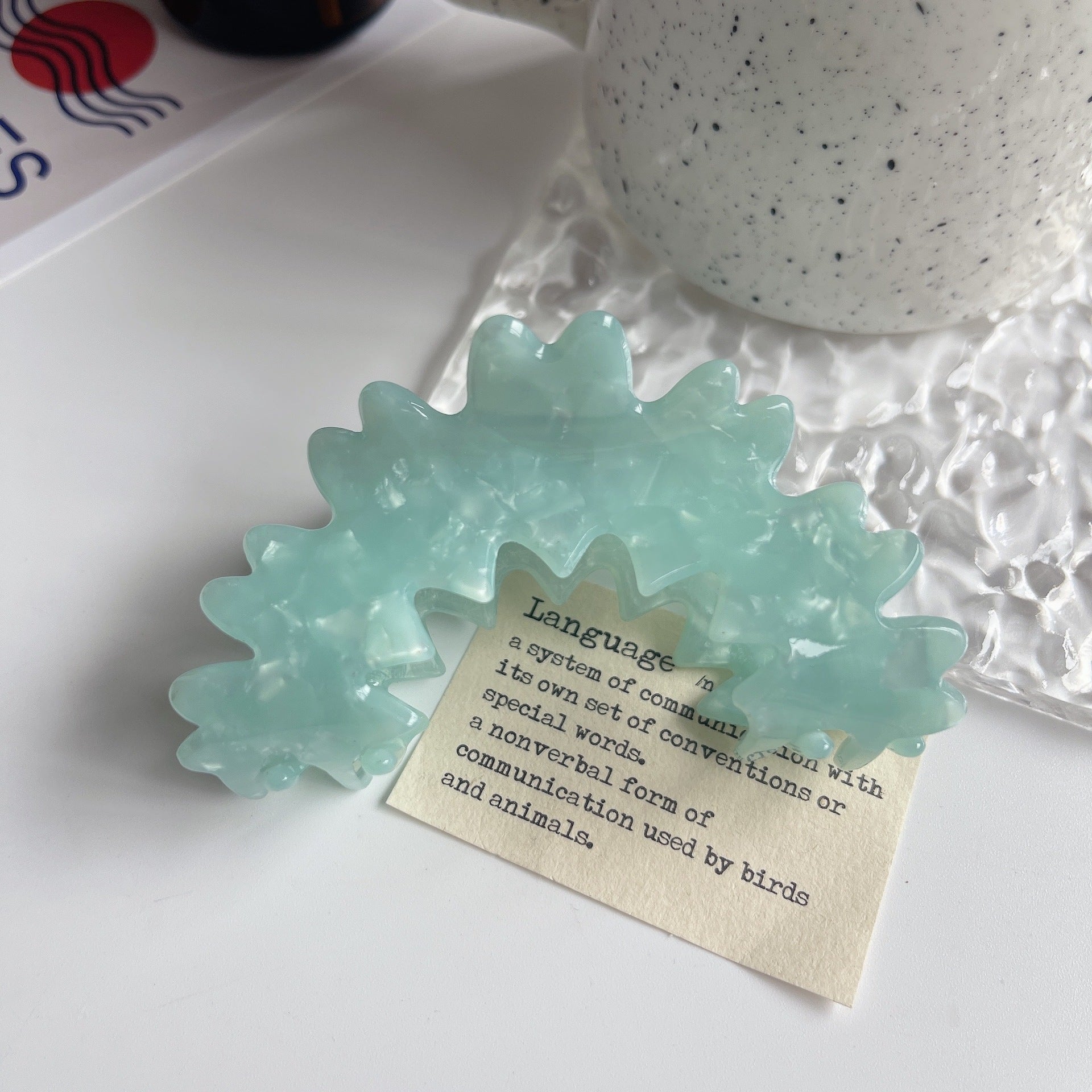 Women's Simple Acetate Wavy Flower Hair Clip