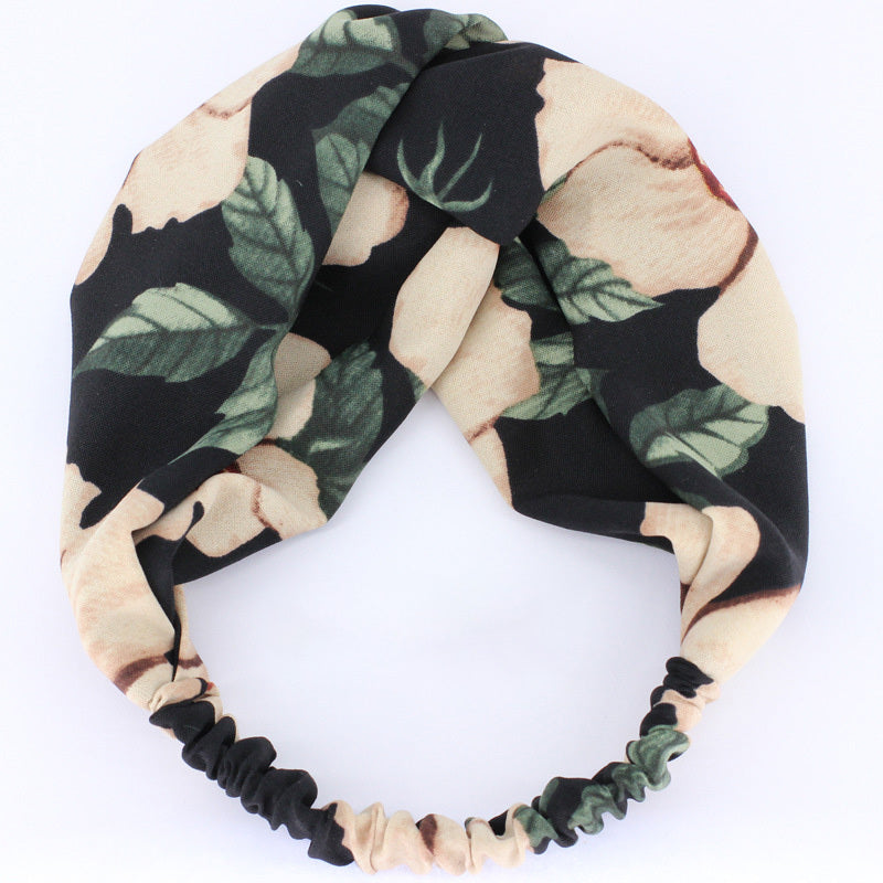 Vintage Cross Wide Brim Headband Knotted Headband