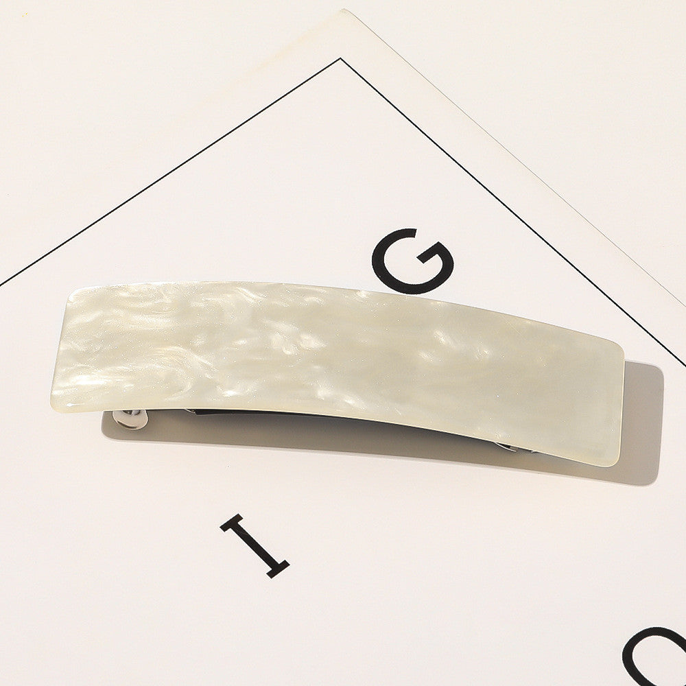 Retro Square Shape Grabbing  Acetate Sheet Spring Chuck Hair Clip