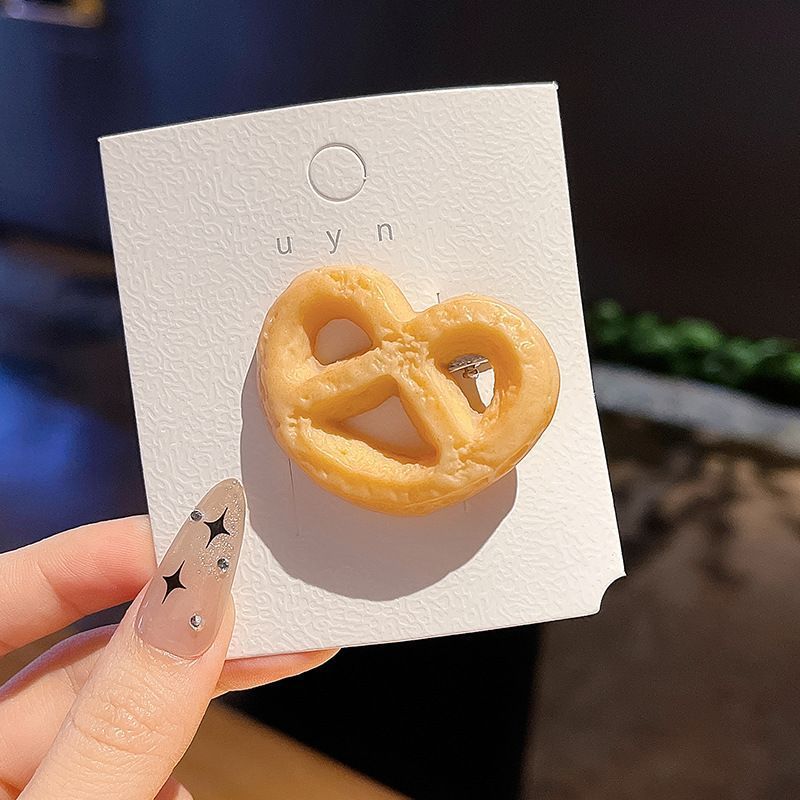 Cartoon Cute Cookies Barrettes Simulation Food Funny Quirky Bang Side Clip Sweet Girl Hairpin Hair Ornaments