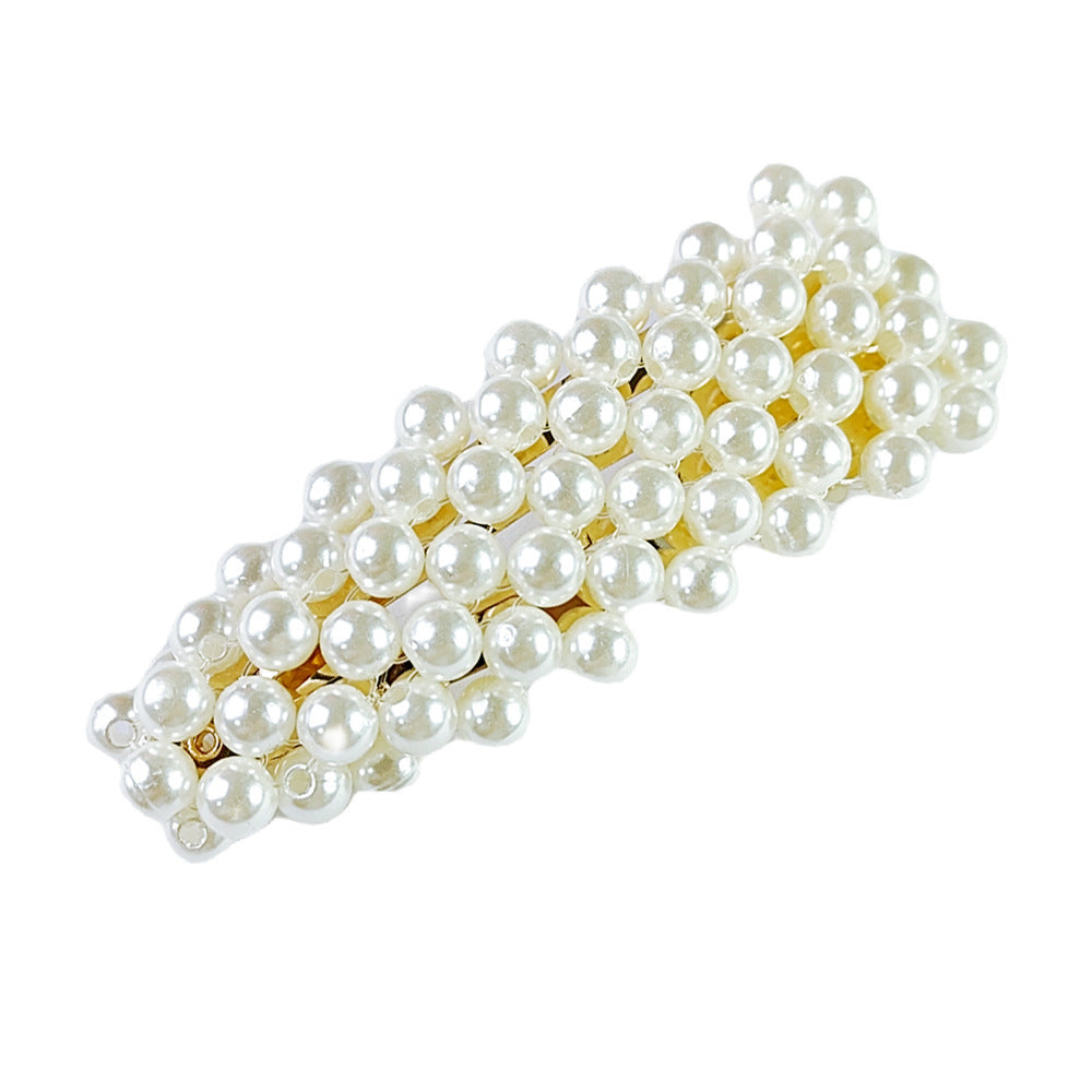 Popular Best Hair Accessories Pearl Barrettes Updo BB Clip Shredded Hairpin Fishing Thread Hand-woven Hair Clip Bang Side Clip