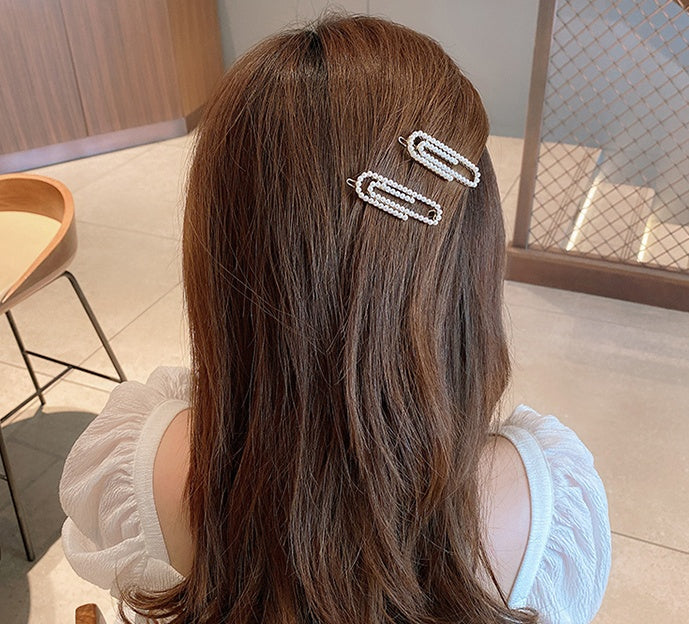 Pearl Hair Clip Set side barrette