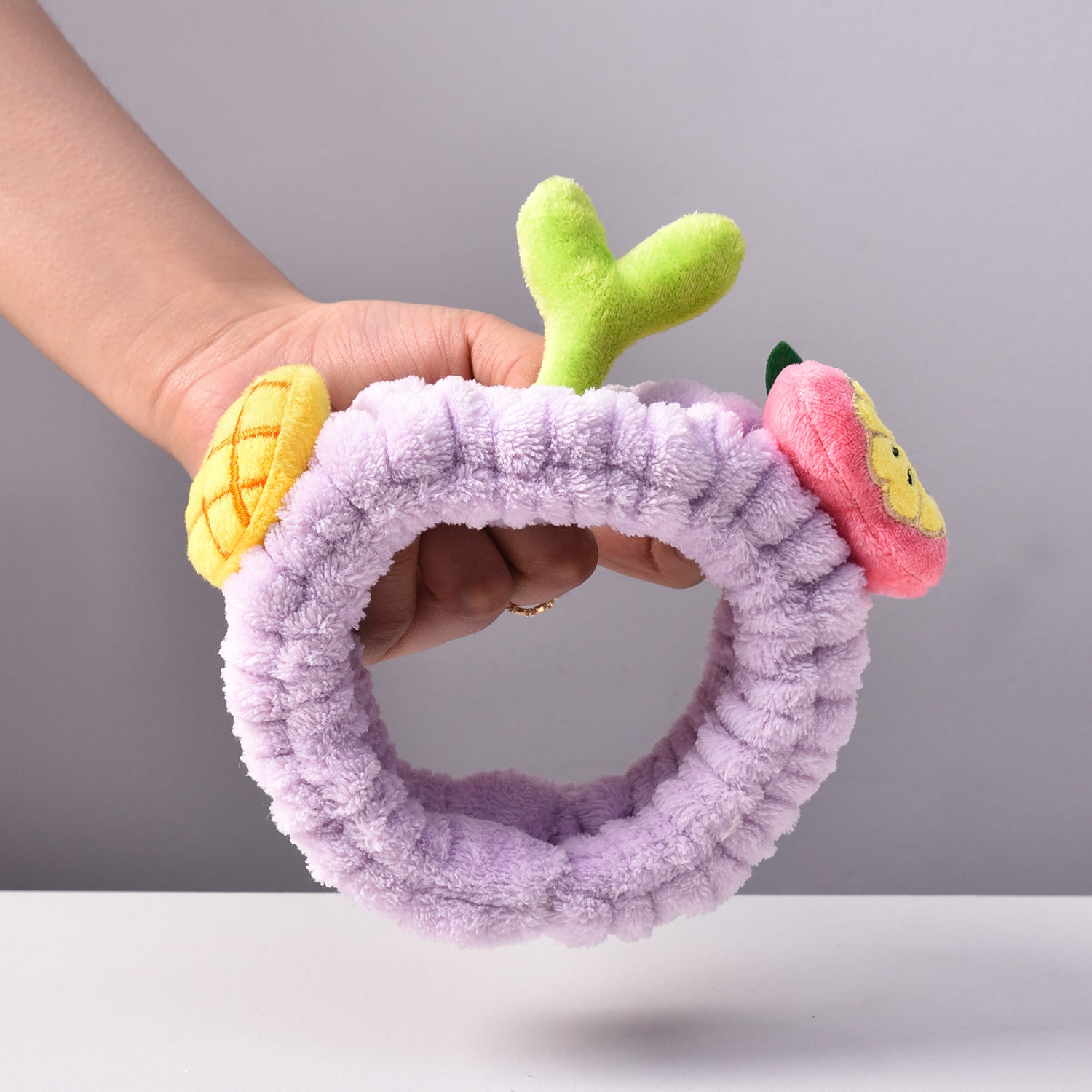 Cartoon Pineapple Bean Sprouts Grass Hair Ring Women's Raw Face Wash Makeup Headband