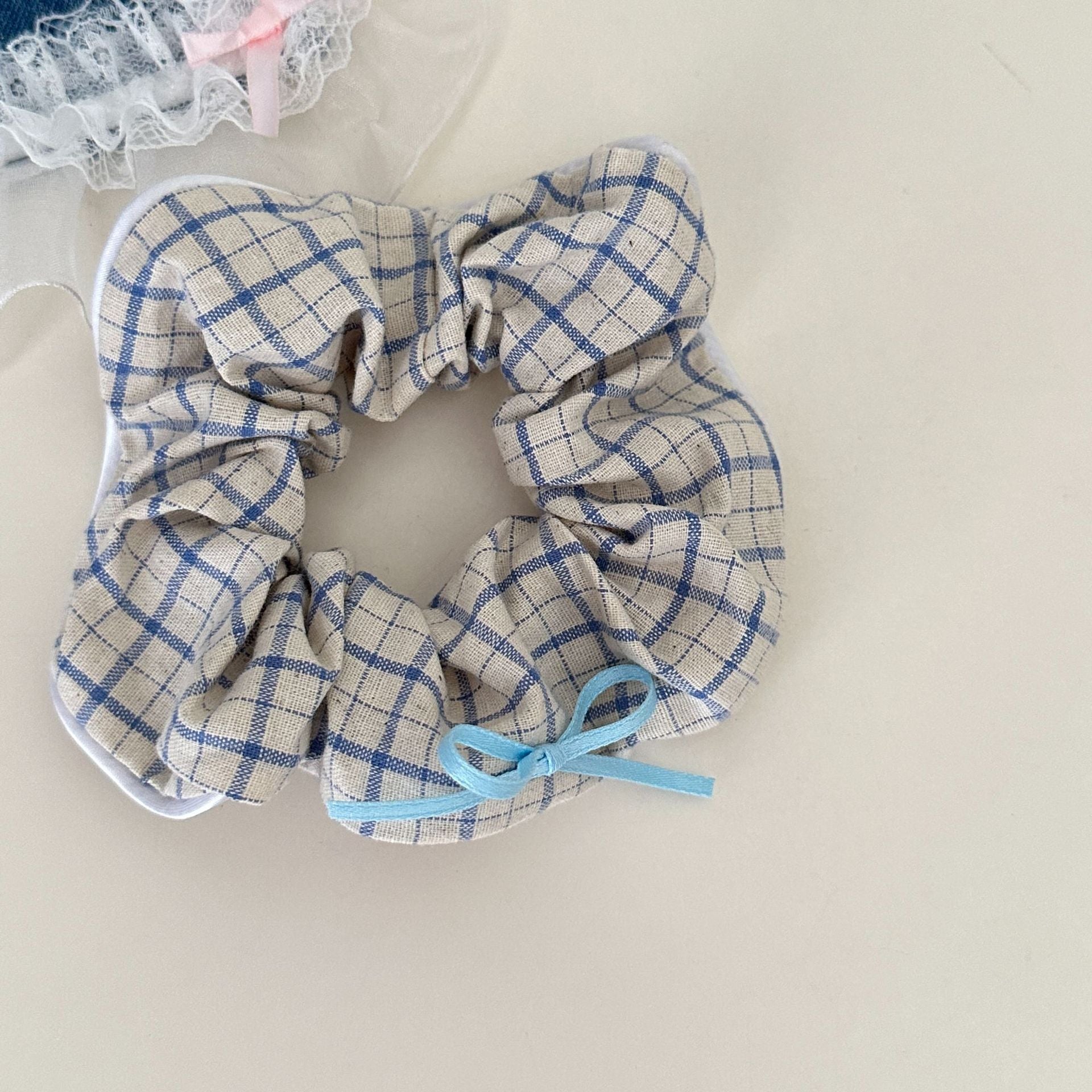 Sweet Floral Plaid Large Intestine Hair Ring Stripe Hair Ring Hair Rope Hair Accessories
