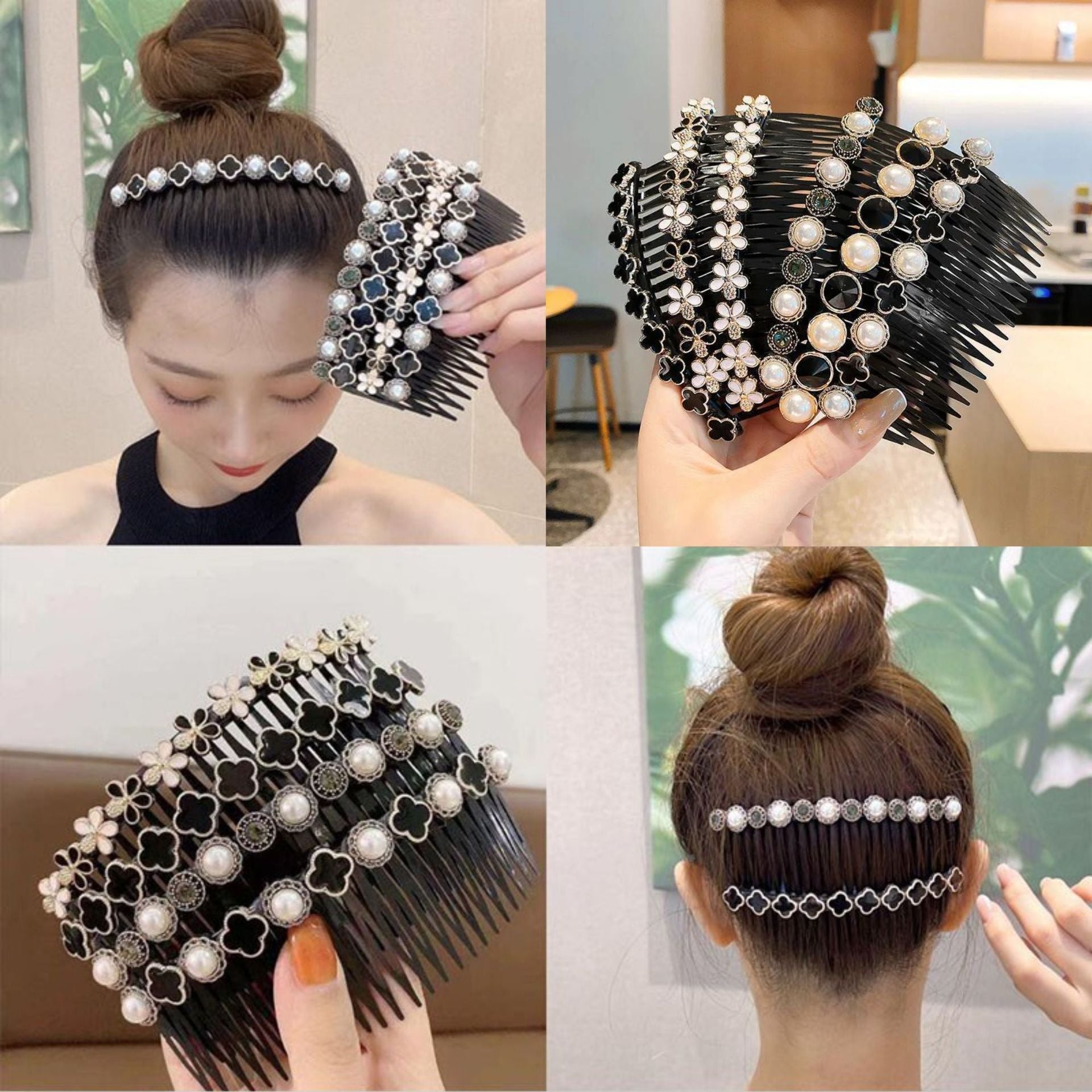 New Black Bangs Comb Clip Non-slip Hair Accessories