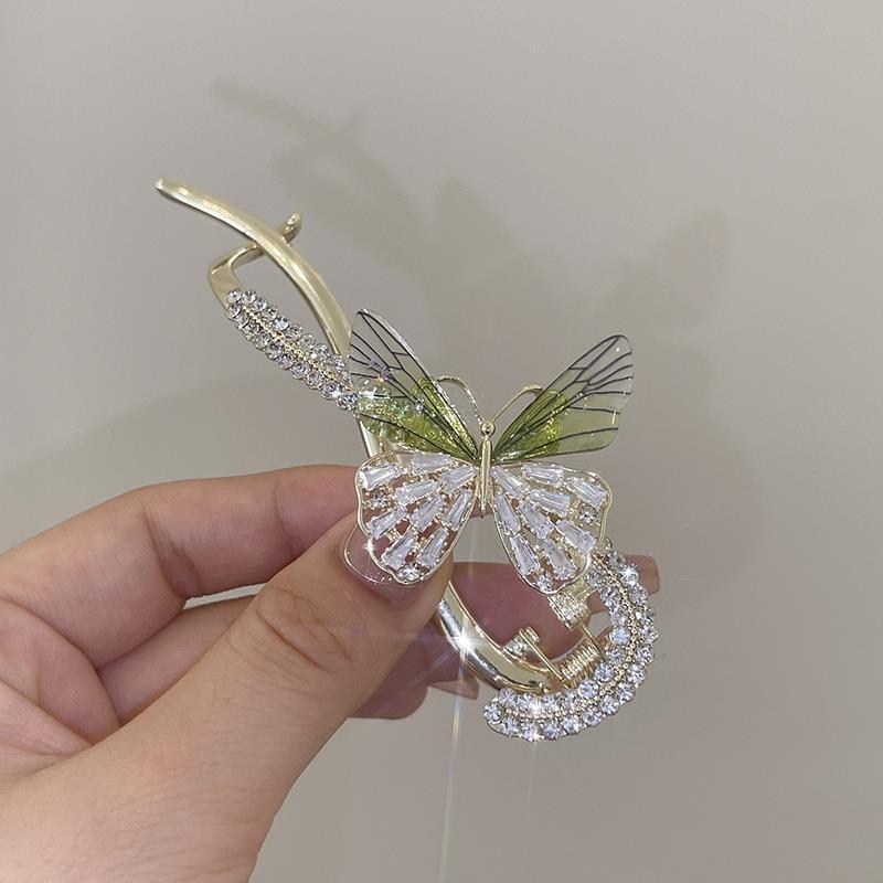 Best Women's Fashion Full Diamond Butterfly Hair Clip BB Clips