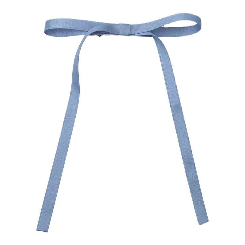 With Bowknot Barrettes Ribbon Double Ponytail