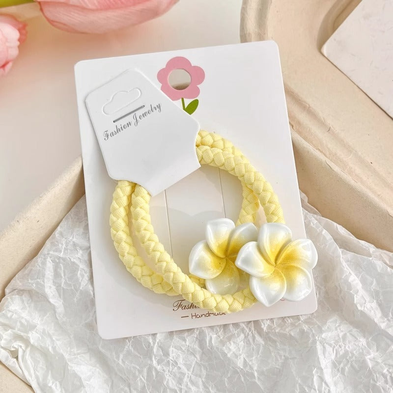 Plumeria Rubra Barrettes Female Side Cute