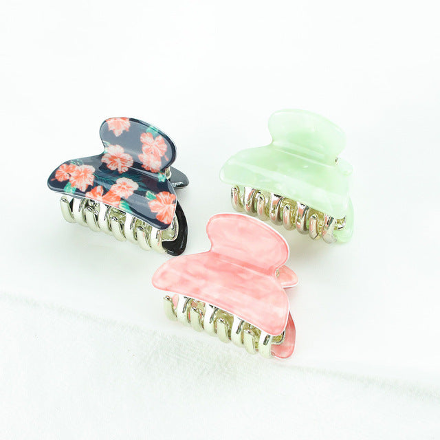 Women's Fashion Personalized Acrylic Printing Barrettes