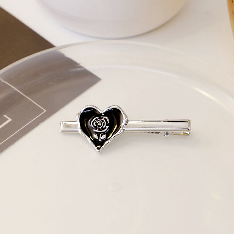 Oil Dripping Love Star Barrettes Bangs Side