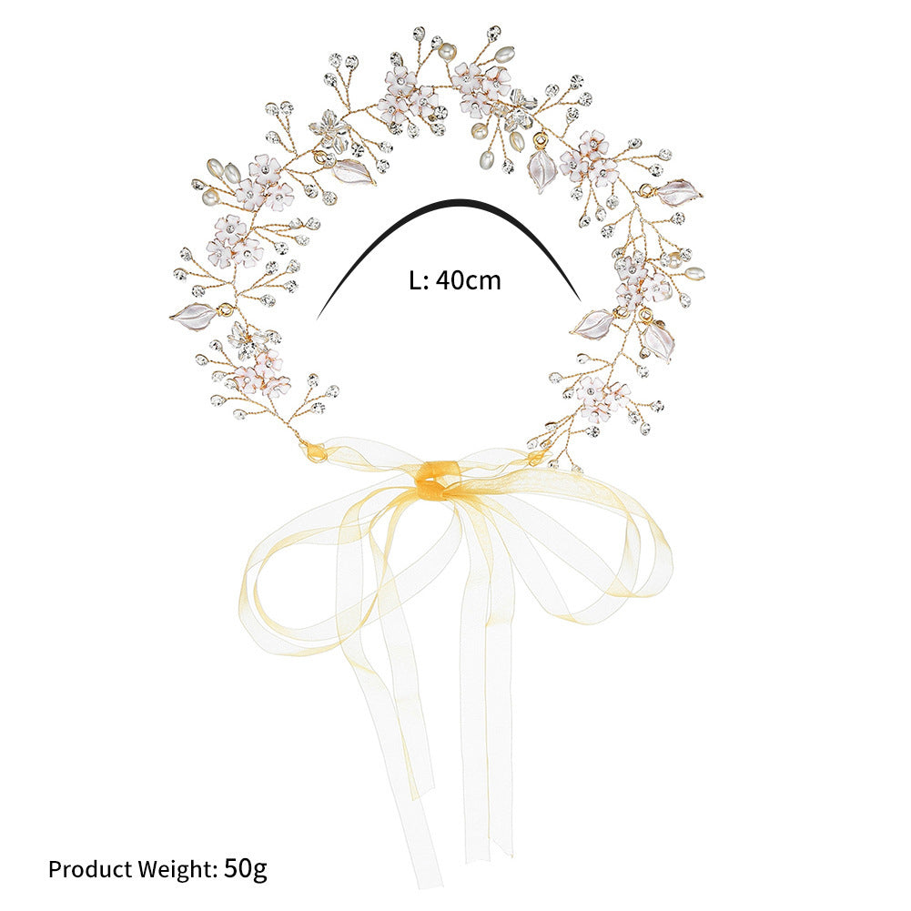 Best Pearl Handmade Headband Alloy Flower