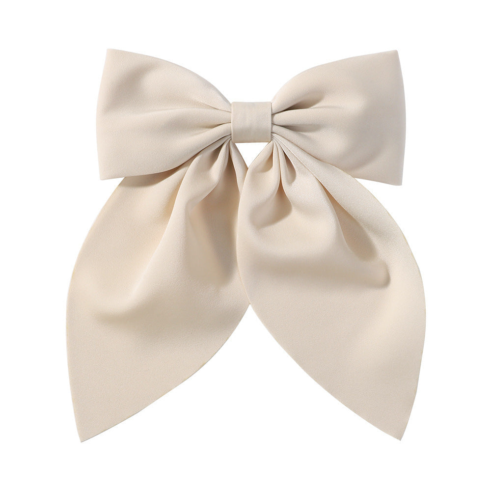Women's Fashion Solid Color Large Bow Barrettes