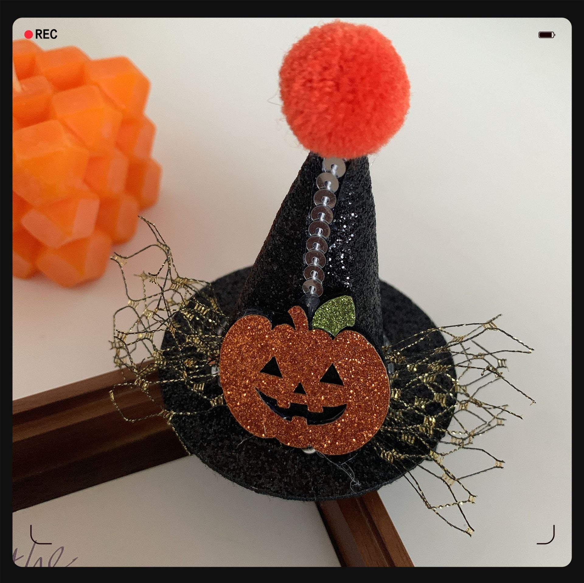 Children's Pumpkin Skull Barrettes Halloween Bat Barrettes
