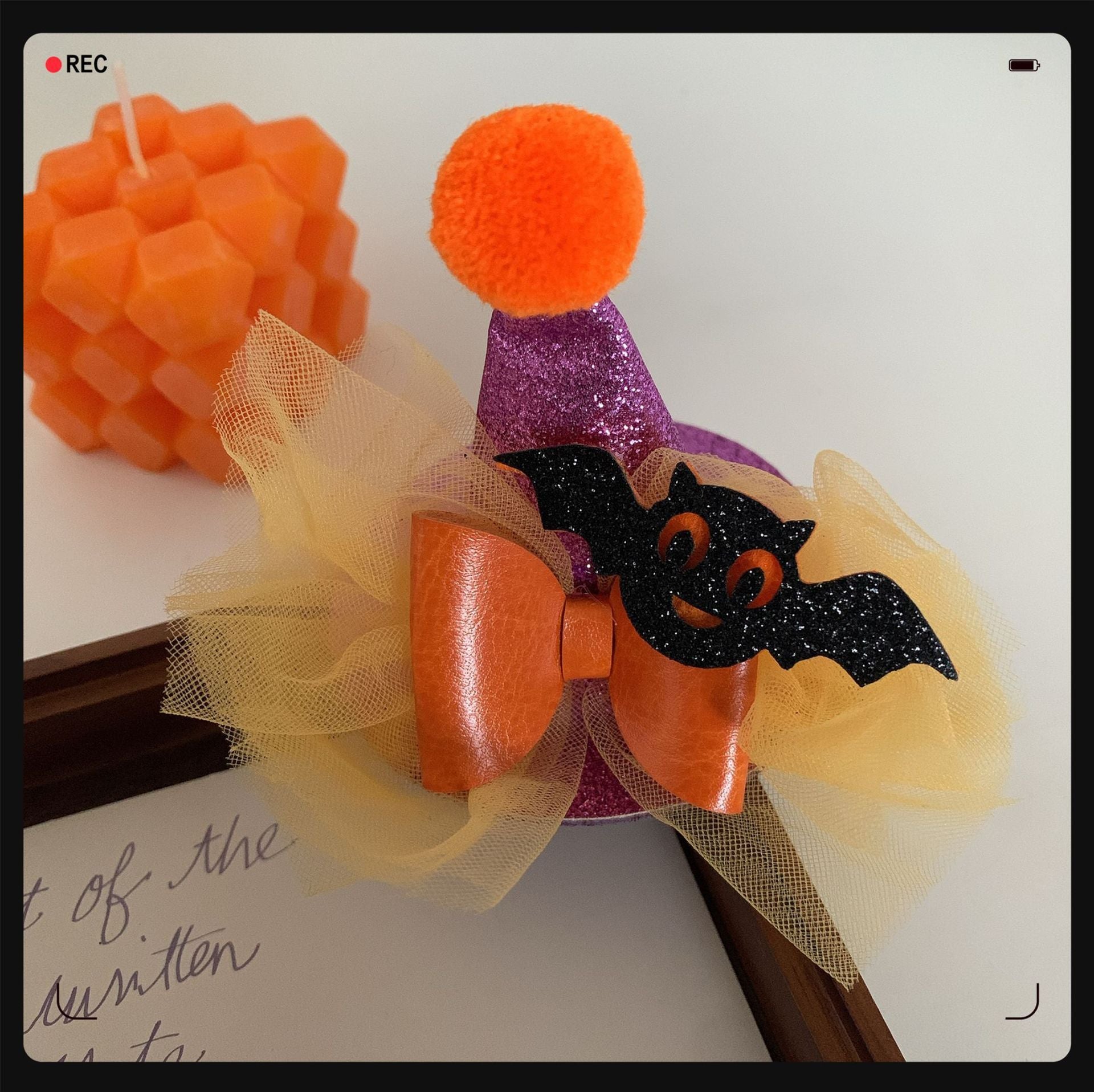 Children's Pumpkin Skull Barrettes Halloween Bat Barrettes