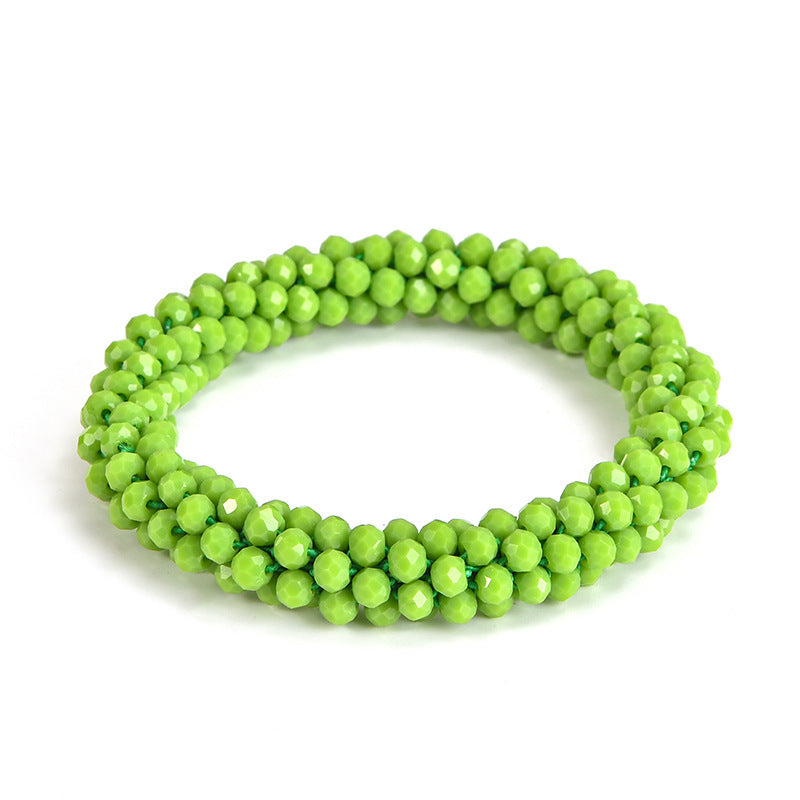 Crystal Color Elastic Rubber Band Hair Ring Ponytail Simple