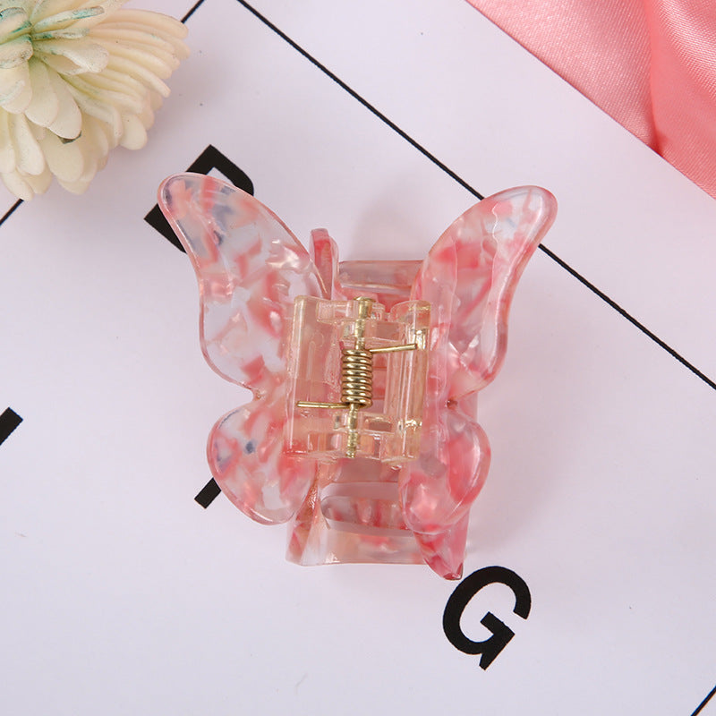 Hair Accessories Fashion Butterfly Acetate Plate Grab Clip Marbled Back Head