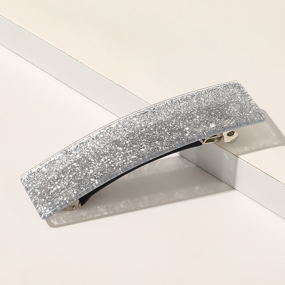 Retro Square Shape Grabbing  Acetate Sheet Spring Chuck Hair Clip