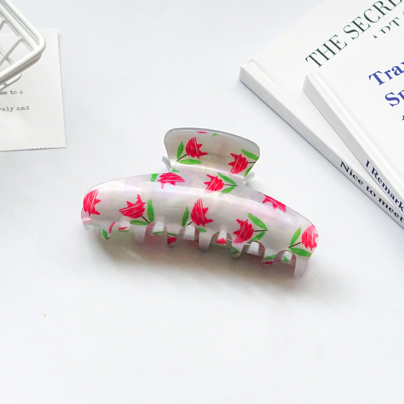 Summer Print Sweet Girl Grab Clip Hair Accessories