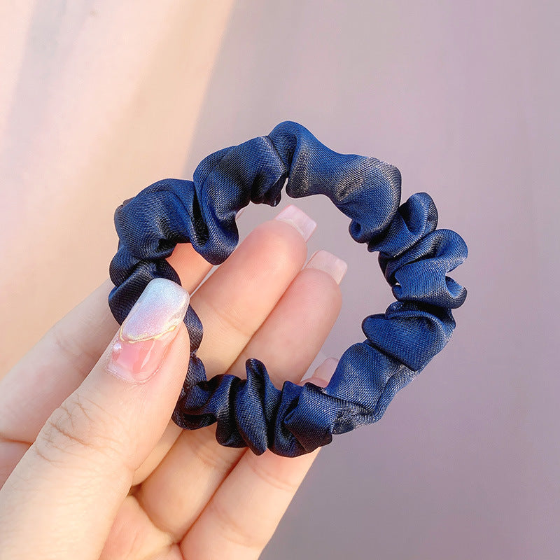 Small Scrunchies Intestine Ring Band Solid Color Hair Rope Simple