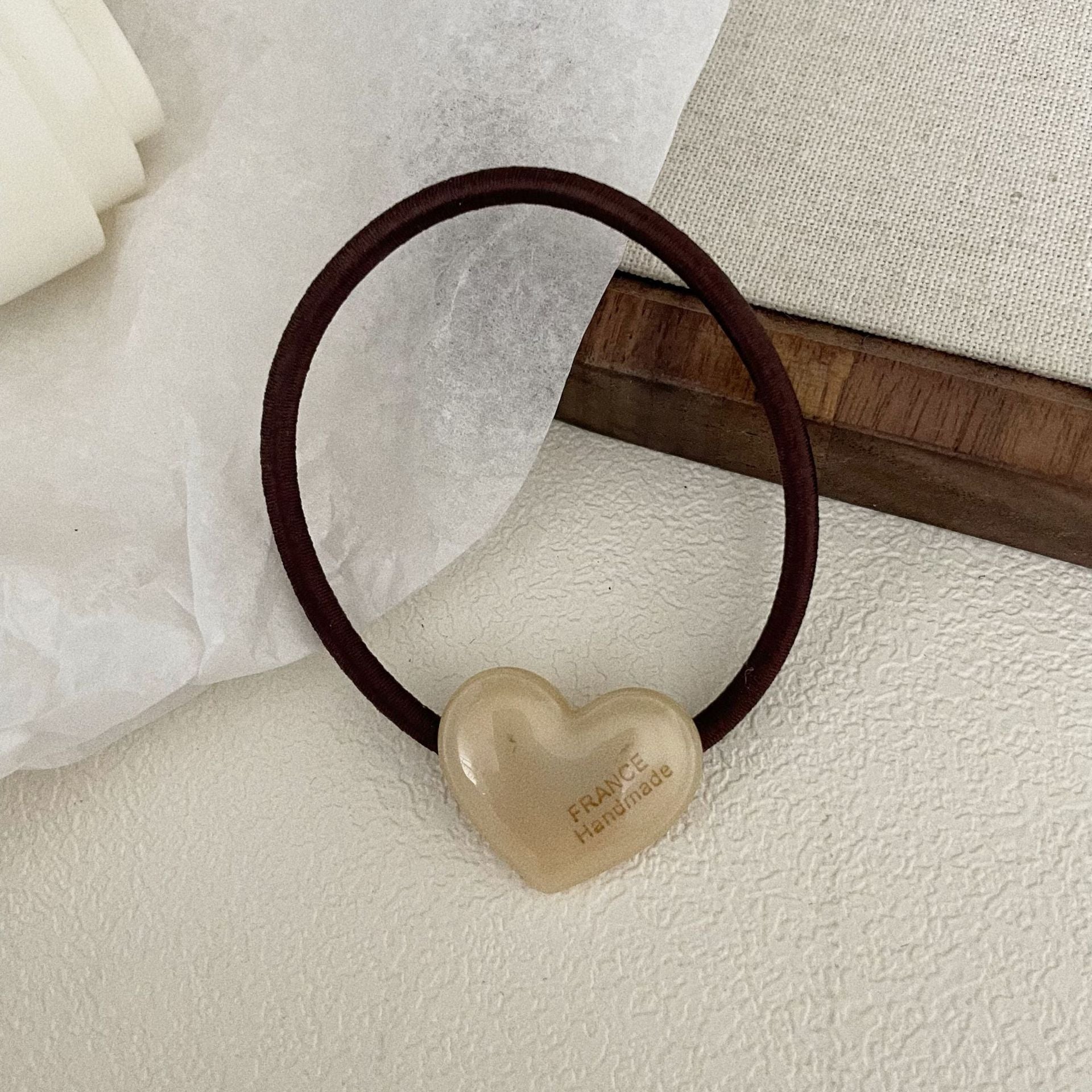 Simple Love Acetate Candy Hair Ring High Elasticity