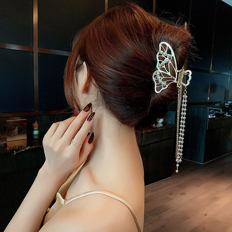Metal Floral Clutch Back Of Head Large Hair Clip