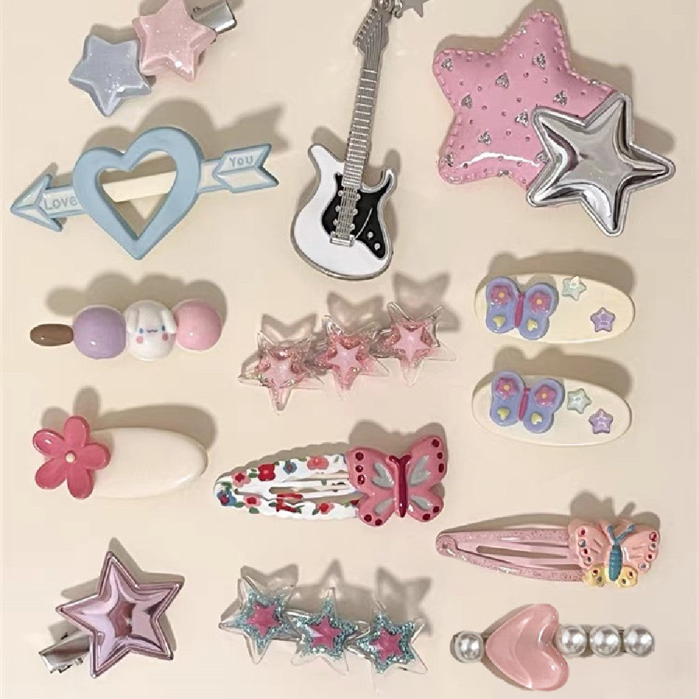 Cute Sweet Girl Student Butterfly Love Flower Barrettes