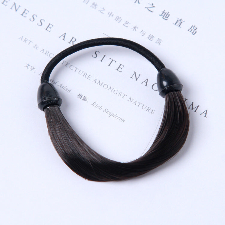Korean Style Fashion Wig Elastic Hair Ring Straight Hair Rope Jewelry Headdress