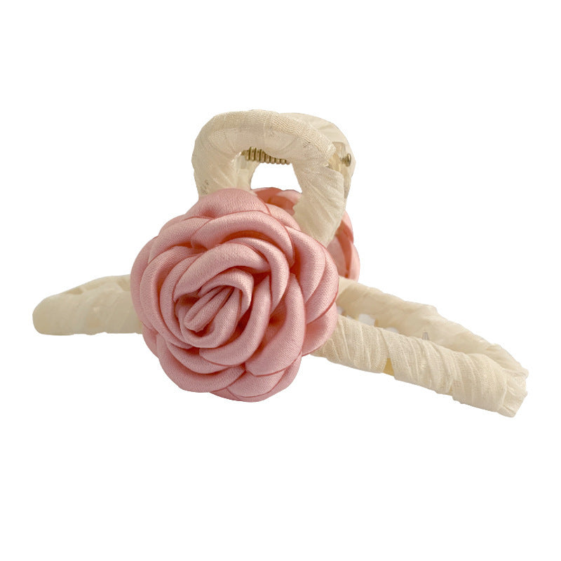 Super Fairy Sweet Girl Fabric Rose Hair Clip