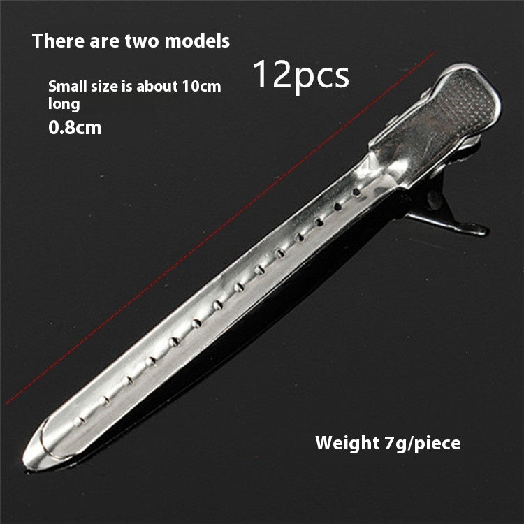 Barber Stainless Steel Long Mouth Steel Clip Hair Clip Studio Butterfly