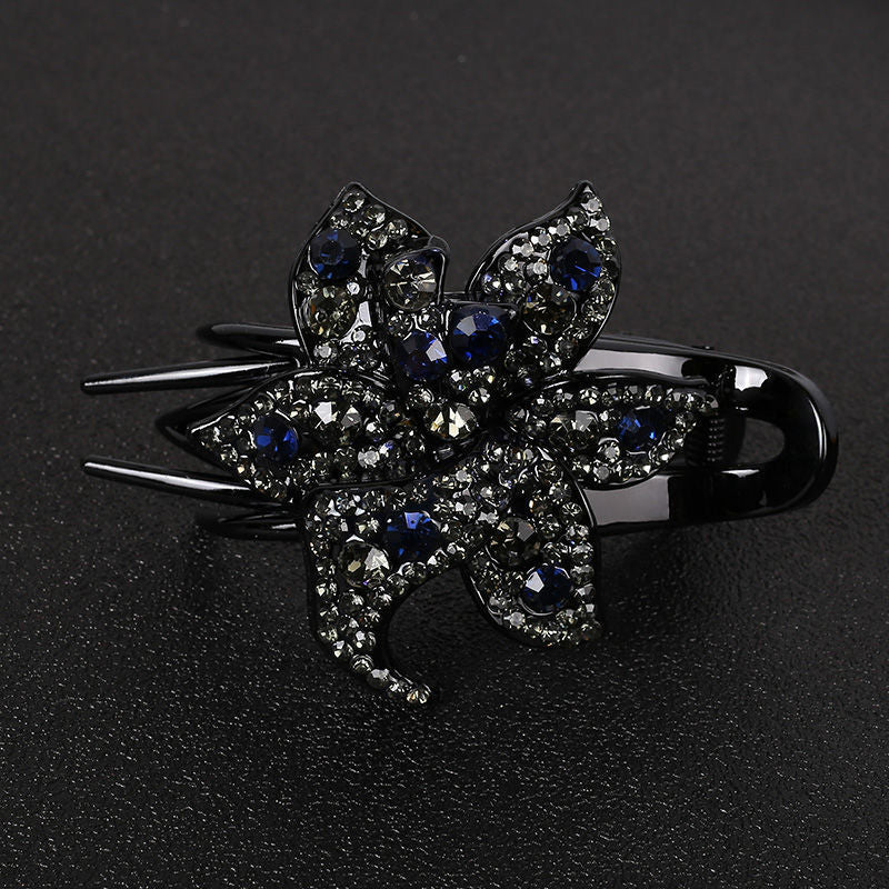 Back Of Head Large Rhinestone Hair Clip Headwear