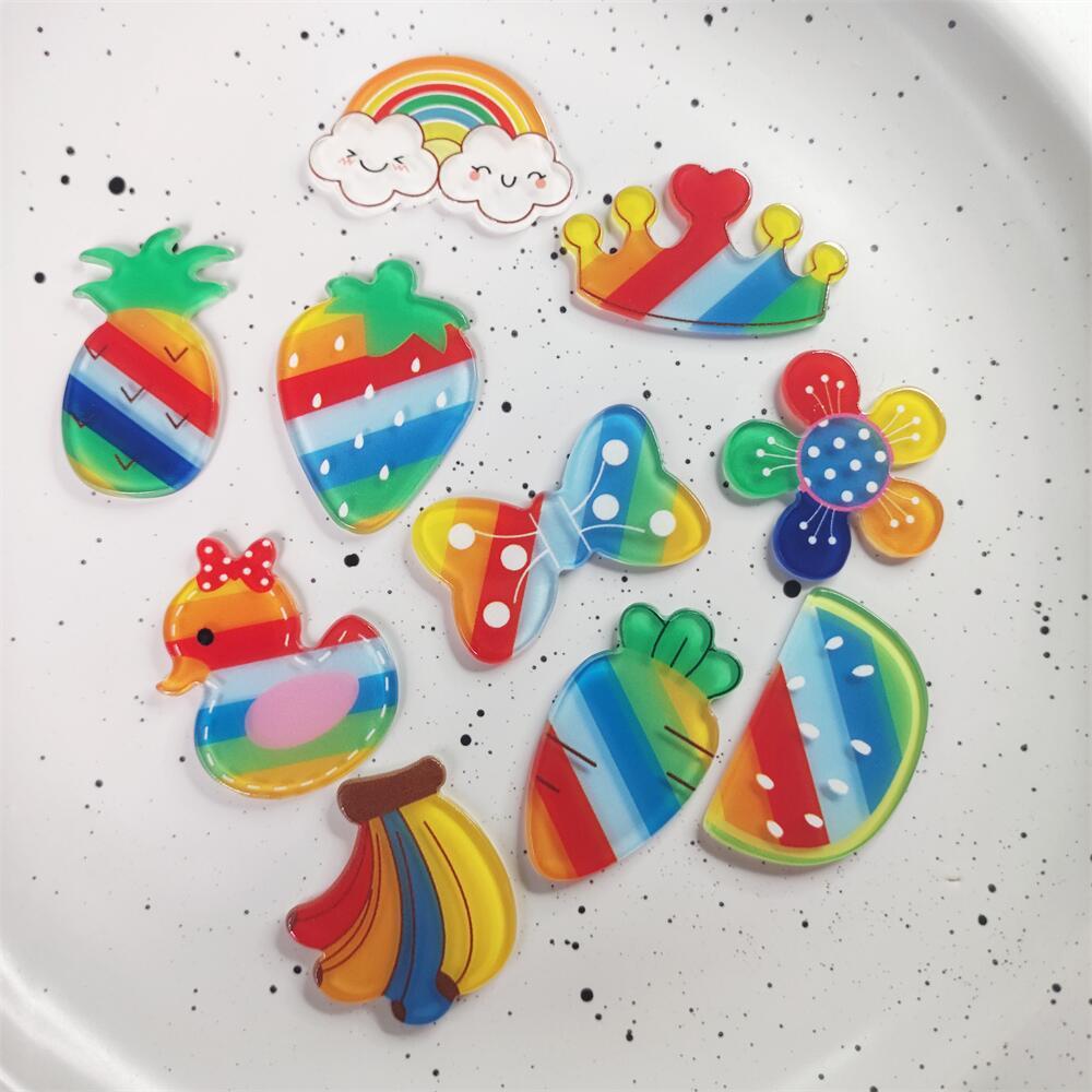 Colorful Cute Fruit Rainbow Patch Hair Clip