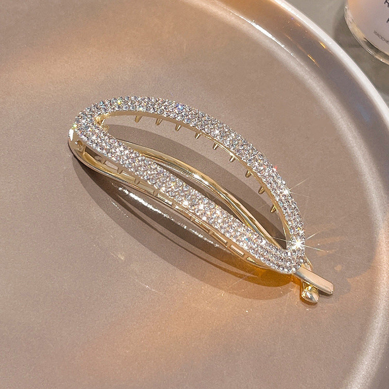 Best Sparkling Delicate Round Curved Hair Buckle Clip