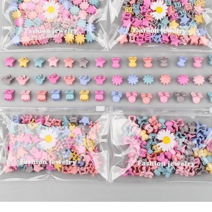 Children's Cartoon Small Hair Clip Mini Cute Frosted Clip Colorful Hairpin Does Not Hurt Hair Clip Small Jaw Clip