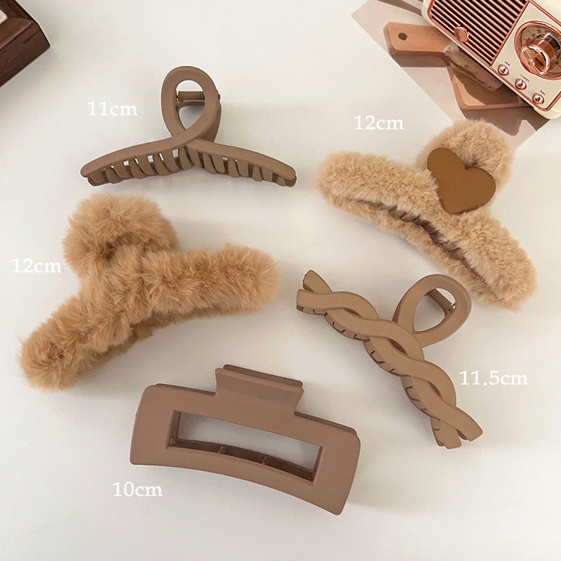 Best Plush Grab Clip Back Head Hair Clip Female Senior Sense Shark