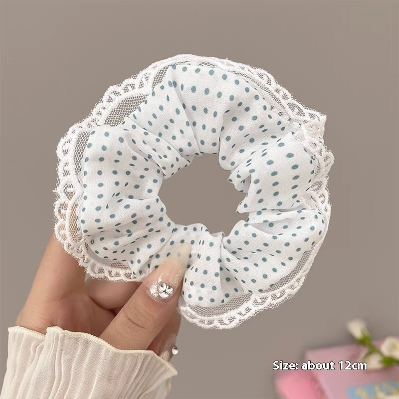 Summer Super Fairy Sweet Lace Large Intestine Hair Ring