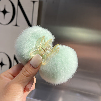 Elegant Pompons Barrettes Back Head