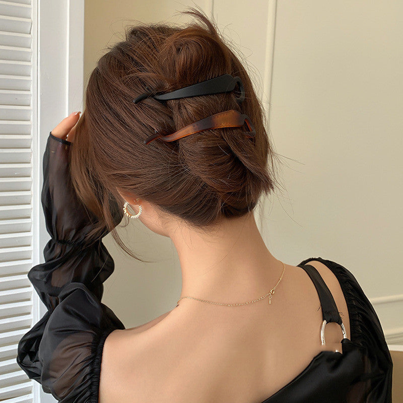 Best Cold Style Resin Headdress Back Head Barrettes Female